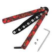 MORDEN MS Practice Finger Trainer Tool, Steel Metal Folding Balisong Tool with Latch for Training an