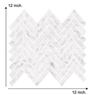 3D Effect Self-adhesive Waterproof Wall Sticker 25mm Herringbone Pattern Peel And Stick Wall Tiles-1 Sheet - [multiple options]