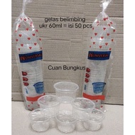 60ml Clear Plastic Cup contains 50 pcs / jelly Cup / 60ml Starfruit Pudding