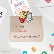 JzFun / 懶洋洋喵之助 刺繡造型磁鐵(相親相愛)