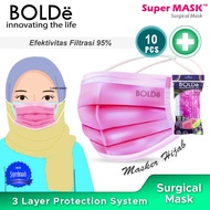 BOLDe Masker Hijab Medis 3 Ply Anti Virus  ( 10 pcs )