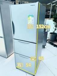 雪櫃 日立 Hitachi RSG28 (265公升) 銀色玻璃 152CM高 迷你三門 二手電器 清倉大減價 #最新款 #貨到付款 #精選貨品 襟用款 好物推介 二手洗衣機 雪櫃 搬屋 裝修 租樓 