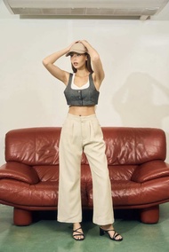 CHICO (BROWN/NAVY)CROP TOP