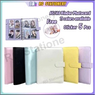4 Pcs Macaron binder leather PU A5/A6 photocard album binder money organizer binder W43