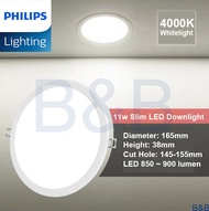 Philips 11W(10.5W)/15W(14W) Slim Round LED Downlight Warm White Daylight Ultra-thin Long life Energy Efficient HDB Condo Landed Decoration Must buy 5inch 6inch options Beauty &amp; the Beast Shop
