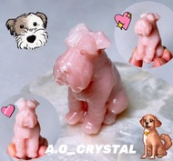 🪸粉奧寶狗狗💖＄208❤️🥰手工雕刻都值哂啦🫶🏾🥰送俾朋友放喺公司枱見到好開心😍🥰🫶🏾 💖澳洲寶石、又名Opal、粉奧寶增強自身氣場既粉色光，有助人緣、幫助愛情運和加強人氣和招來客人❤️