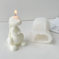 Resin Mold Soy Wax Mould Easter Rabbit Gypsum Crafts Long Eared Silicone Candle Mold Lovely