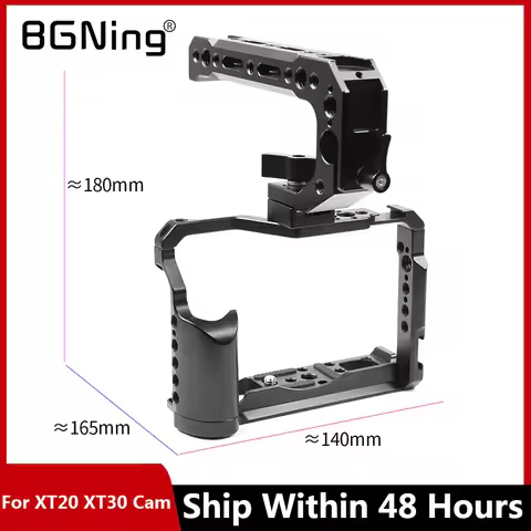 XT20 XT30 Camera Cage Rig Top Handle Grip 15mm Rod Clamp Mount Video Stabilizer Protective Frame for