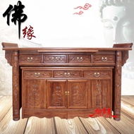 HY/💯Solid Wood Buddha Niche Altar Buddha Shrine Household Shrine Buddha Cabinet in Chinese Antique Style Altar God of We