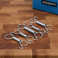 ZN  5Pcs Set Metal Snap Hook Tension Springs for Cage Doors 6cm 7cm 8.5cm 11.5cm Strong Loing for Pe