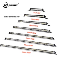 NLpearl Ultra Slim 7-50 Inch LED Bar Spot Off Road LED Work Light Bar For Jeep Truck ATV SUV Uaz 4WD