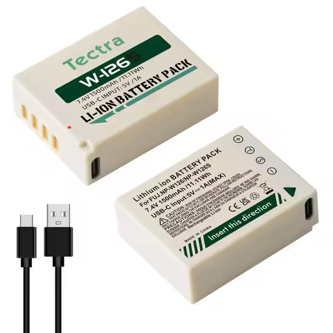 NP-W126S/NP-W126 Battey with Type C Charging Port 7.4V 1500mAh Lithium Battery for Fujifilm X-T20 X-