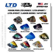 VISOR BOGO/SOLIDGOLD For Visorex Helmet LTD INDEX,INDEX SPECIAL,LTD SPORT,LTD AVENT,LASER OZEKI,MVST