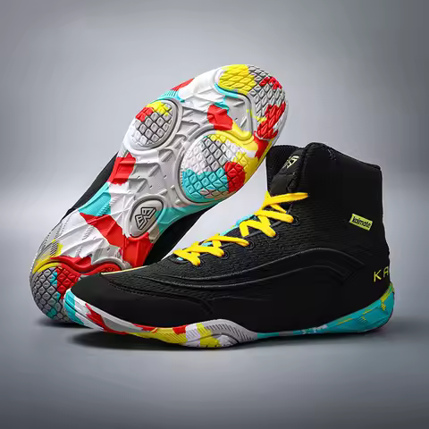 KAIMATE Boy Girl Small Size 32-38 Sambo Sneakers Mid Cut Professional Boxing Wrestling Shoes Anti Sl