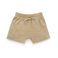 澳洲Purebaby有機棉男童裝短褲12M-4T 棕色