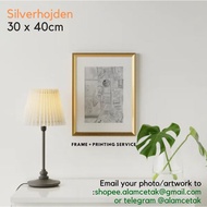 Silverhojden [Including Custom Photo Print Option] 30 x 40cm , 30x40 , 30x40cm Ikea Gold Photo Frame