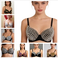 Willow Nail Bra Underwear Punk Diamond Jewelry Flash Diamond Beads Bar Stage Costume DS Belly Dance 