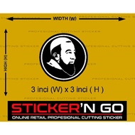 STICKER CUTTING CUSTOM UAI USTAZ AZHAR IDRUS DESIGN