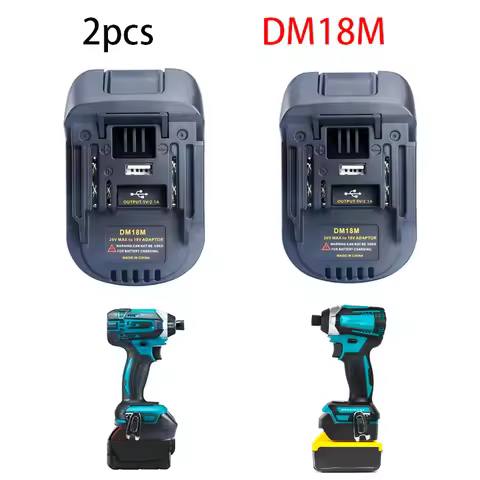 Electric Power Tool Adapter Converter DM18M Battery Adapter for Dewlt DCB200 DCB205 20V Lithium to f