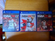 PS4 Playstation 4 NBA 2K 16 17 18 each$50