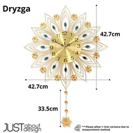 Jam Besi Hiasan Dinding Jam Dinding Wall Clock Metal Clock Wall Home Decor Exclusive Luxury Modern D