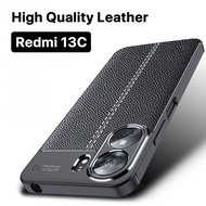 Redmi 13C Casing Leather Redmi 12C 10C Casing  Soft TPU Shockproof Full Protect Camera Smooth Slim S
