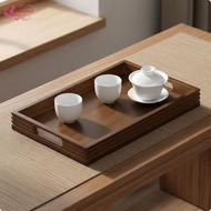[Abbraccia] Wood Beverage Tray with Handles Chinese Rectangular Beverage Tray Vintage Look Houseware