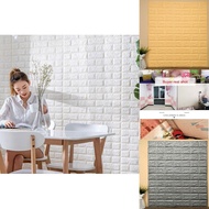 Clipable Lifelike 3D Brick Wall Sticker Easy Installation Panel