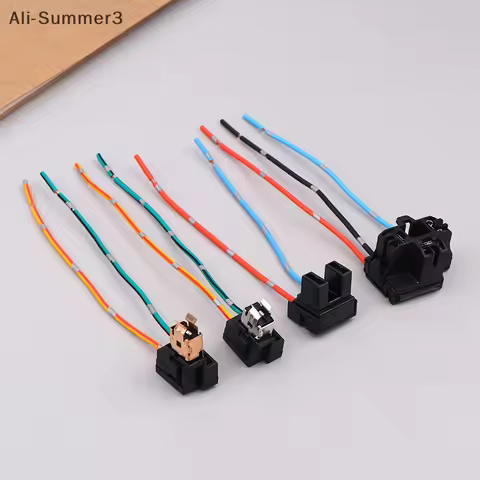 2Pcs Headlight Lamp Bulb Socket Wiring Harness Connector Plug Adapter Line For H1 H7 H4 Bulb Car Hea