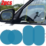 2pcs Car Rearview Mirror Waterproof Film Side Mirror Window Film Rainproof Anti Fog Film Mist Film Transparent Nano-Coated Protective Sticker for Cars Bus Trucks Bathroom