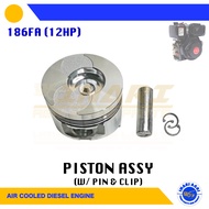 PISTON ASSY 186FA 12HP AIR COOLED DIESEL ENGINE