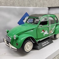 Solid 1/18 Citroen 2CV SAUSSS ENTE Alloy Car Model Two-Open Steering