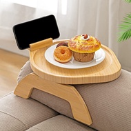 Couch Arm Table Sofa Armrest Tray Couch Arm Tray with 360° Rotatable for Eating Round Easy to Use