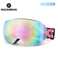 【มาถึงใน 3 วัน】ROCKBROS Ski Goggles Anti-fog Large View Ski Sunglasses Comfortable Double-Lens Ski S