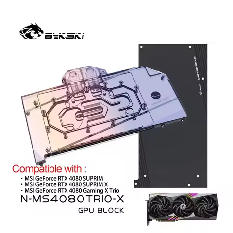 Bykski GPU Block for MSI RTX 4080 Suprim X / RTX4080 GAMING X TRIO Video Card Water Cooling / with B
