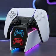 LED Charging Stand for PS5 DualSense & Edge Controllers  Dudukan Pengecas LED untuk PS5 DualSense & 
