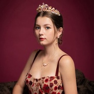 莓果舞曲皓石鍍14K金皇冠 - 手工製作飾品