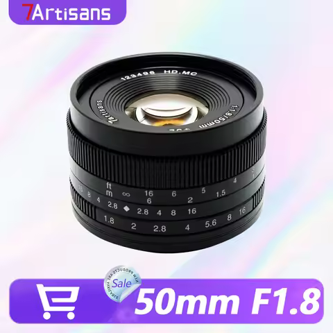 7Artisans 50mm F1.8 APS-C Manual Prime Lens Large Aperture 75mm Equivalent for Sony E Fuji X Canon E