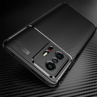 Matte Phone Case For Xiomi Xiaomi 11T Mi 11T 10T mi10t mi11t Pro 5G Carbon Fiber Texture Soft Silicone Protective Case Back Cover Casing Shell