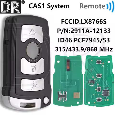 DR Great CAS1 Stystem ID46 PCF7945/7953 315/433.9/868MHz Half Smart Car Remote Key FCC:LX8766S For B