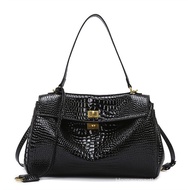 Stylish Permium Crocodile Synthetic Leather Rodeo Tote Bag Large Capacity Commuter Crossbody Bag