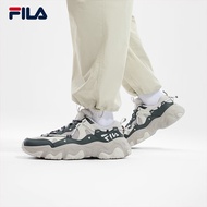 FILA 斐乐官方男鞋FLUID 5复古运动鞋2024夏新款猫爪鞋户外休闲鞋 桦树银/火山灰-SV 43