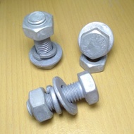 Hdg m14 x 50mm pitch thread x 2.0 galvanized hotdip grade 4.6 key 22