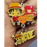 One Piece Keychain Authentic Japanese Luffy & Chopper Phone Strap Birthday Calendar (Oct 21) Anime C