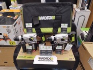 2把 (香港WORX威克士總代理行貨) WORX 威克士 WU388.9 20V 24MM 鋰電無刷三用油壓鑽(淨機) - (2pcs) Cordless Lithium Brushless Comb