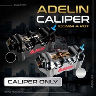 Brake caliper (Caliper ONLY) (4-POT) (tapak caliper 100mm) ADELIN