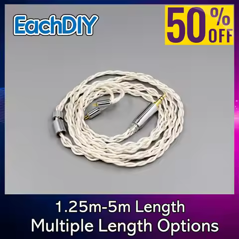 4 core 7N OCC Type2 Graphene Silver Plated Earphone Cable For 0.78mm 2pin Flat Step JH Audio JH16 Pr