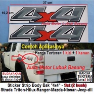 Car body strip list sticker with 4x4 writing for strada triton hilux ford ranger and universal for o