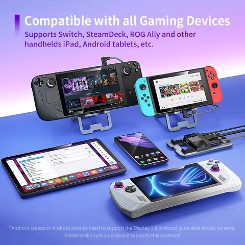 Docking Station for ROG Ally X, ROG Ally X Dock with HDMI 4K@60Hz, Dual USB-A 3.2 and Portable Stand
