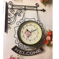 Vimata Vintage นาฬิกาสไตล์วินเทจ 2หน้าพร้อมป้ายwelcomeรุ่น 038B